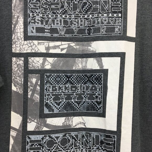 Sean John Crew Neck Heather Gray Graphic Tee Size 2XL EXCELLENT Condition - Picture 3 of 6